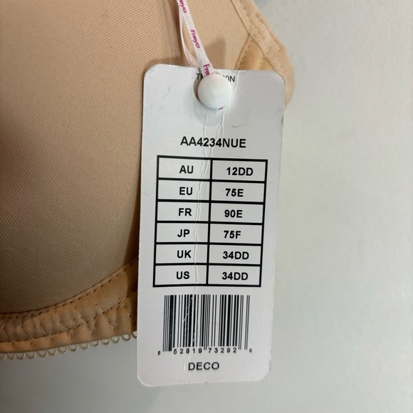 FREYA Sz 34DD Beige Padded Adjustable Straps Back Underwire Bra NEW WITH TAGS - Picture 4 of 10